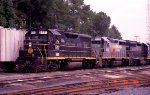 SBD 6761 leads a string of SBD locos thru the NS yard